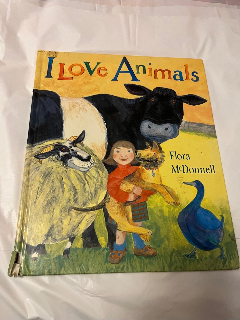 I Love Animals Hardcover Book - Yellow Cover by